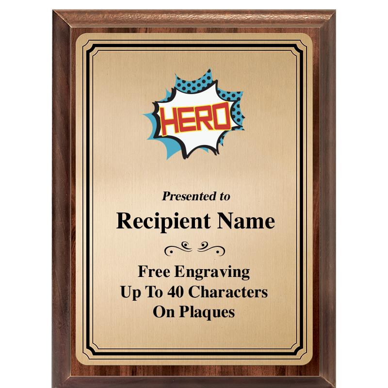 6X8 GOLD TRIO PLT WOOD PLQ