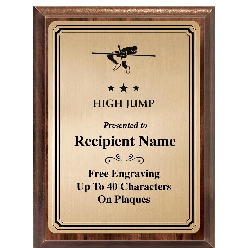 6X8 GOLD TRIO PLT WOOD PLQ