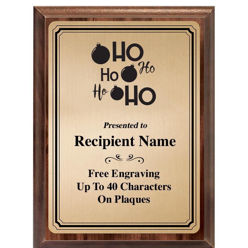 6X8 GOLD TRIO PLT WOOD PLQ