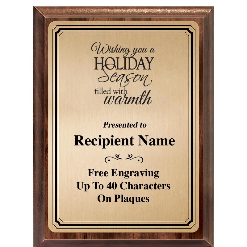 6X8 GOLD TRIO PLT WOOD PLQ