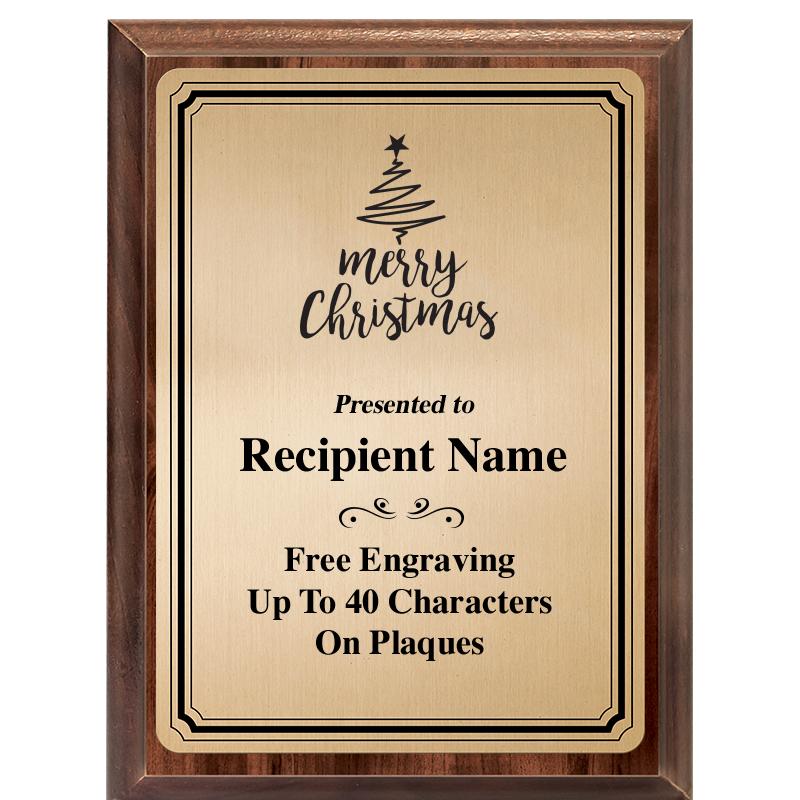 6X8 GOLD TRIO PLT WOOD PLQ