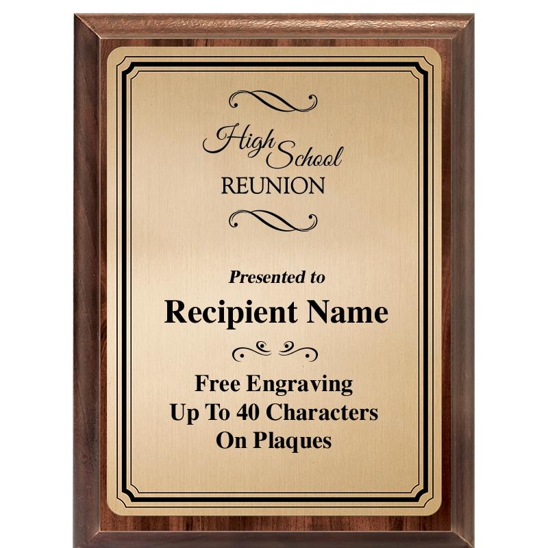 6X8 GOLD TRIO PLT WOOD PLQ