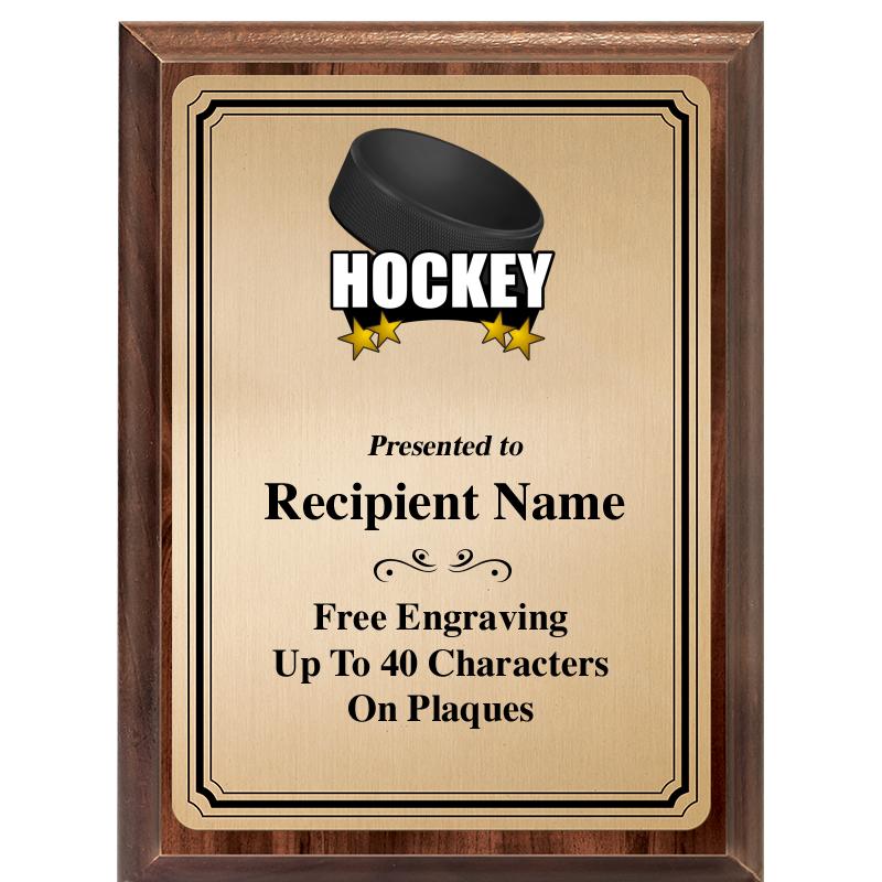 6X8 GOLD TRIO PLT WOOD PLQ