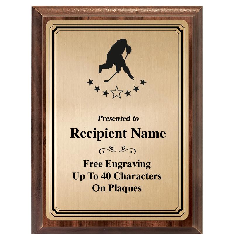 6X8 GOLD TRIO PLT WOOD PLQ