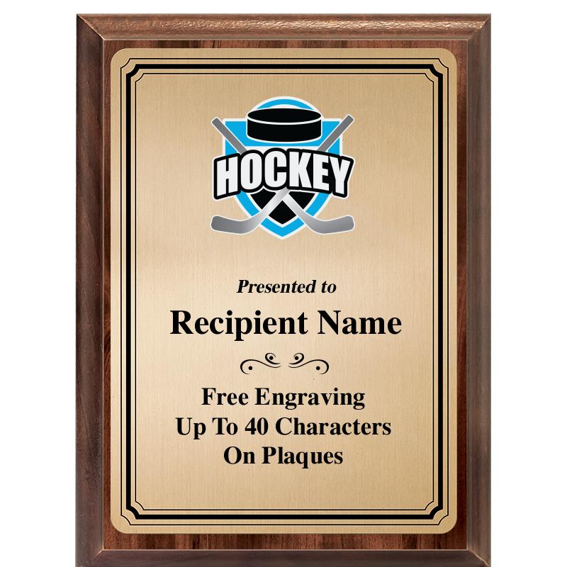 6X8 GOLD TRIO PLT WOOD PLQ