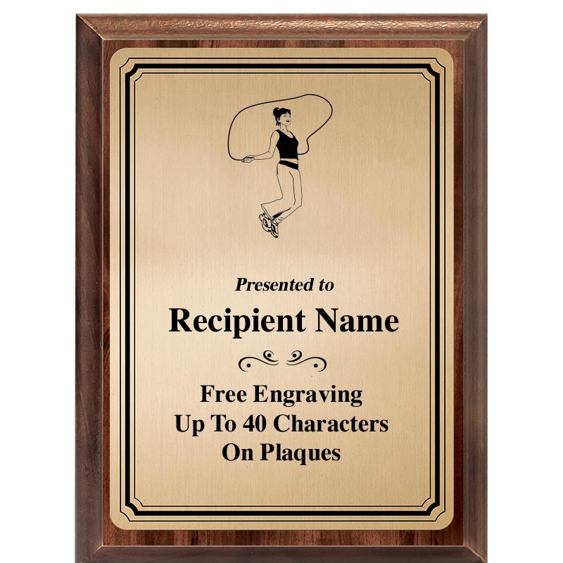 6X8 GOLD TRIO PLT WOOD PLQ