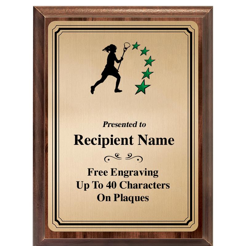 6X8 GOLD TRIO PLT WOOD PLQ