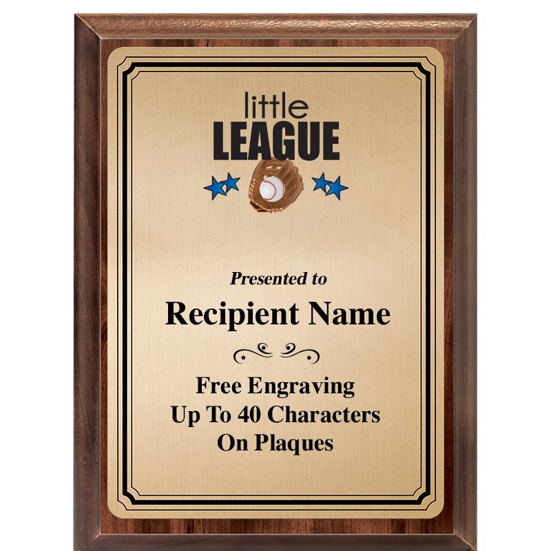 6X8 GOLD TRIO PLT WOOD PLQ