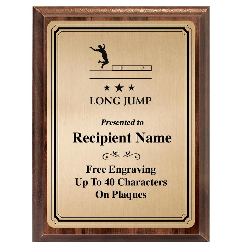 6X8 GOLD TRIO PLT WOOD PLQ