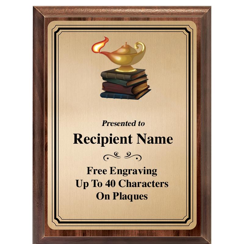 6X8 GOLD TRIO PLT WOOD PLQ