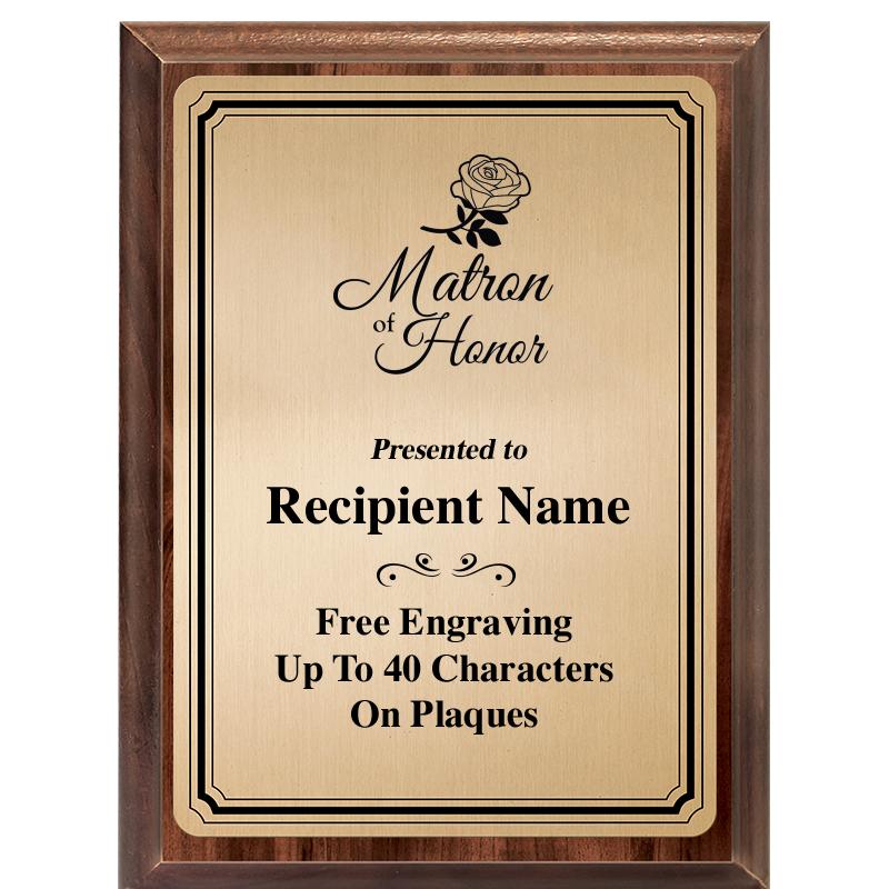 6X8 GOLD TRIO PLT WOOD PLQ