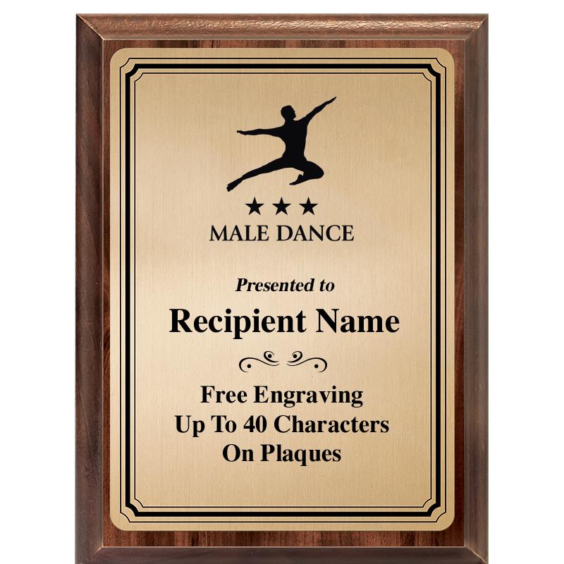 6X8 GOLD TRIO PLT WOOD PLQ