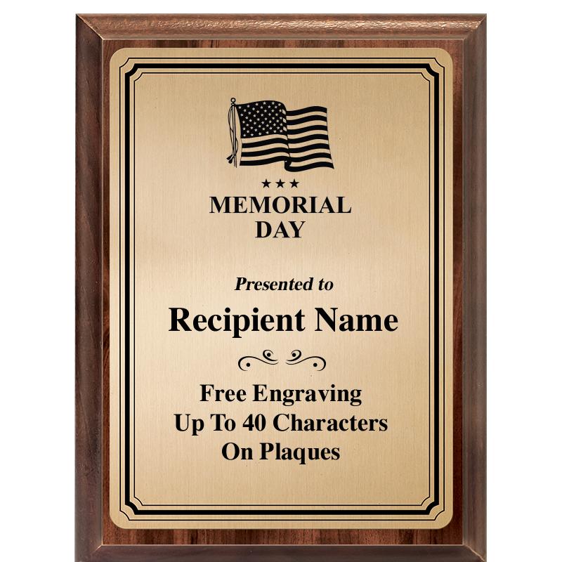 6X8 GOLD TRIO PLT WOOD PLQ