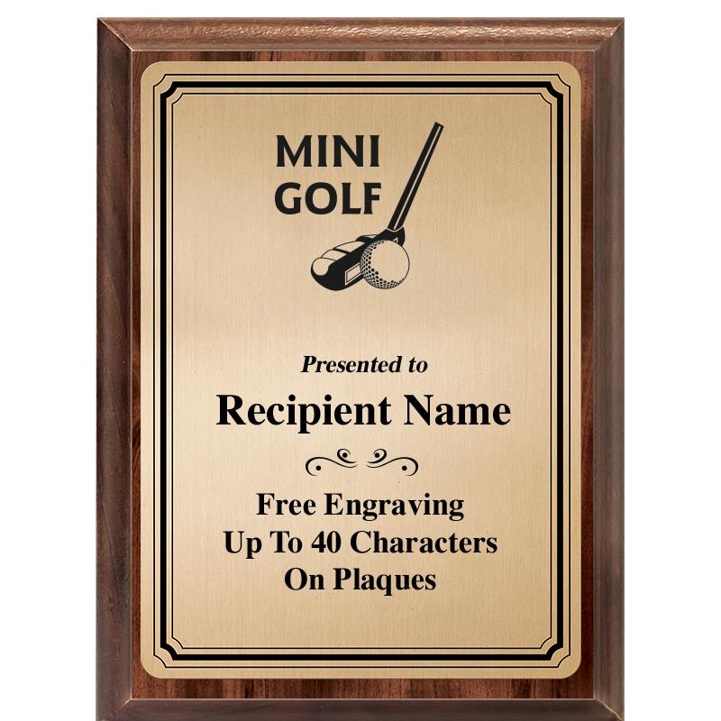 6X8 GOLD TRIO PLT WOOD PLQ