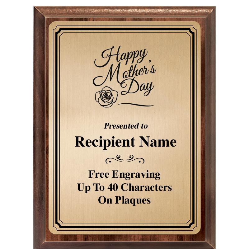 6X8 GOLD TRIO PLT WOOD PLQ