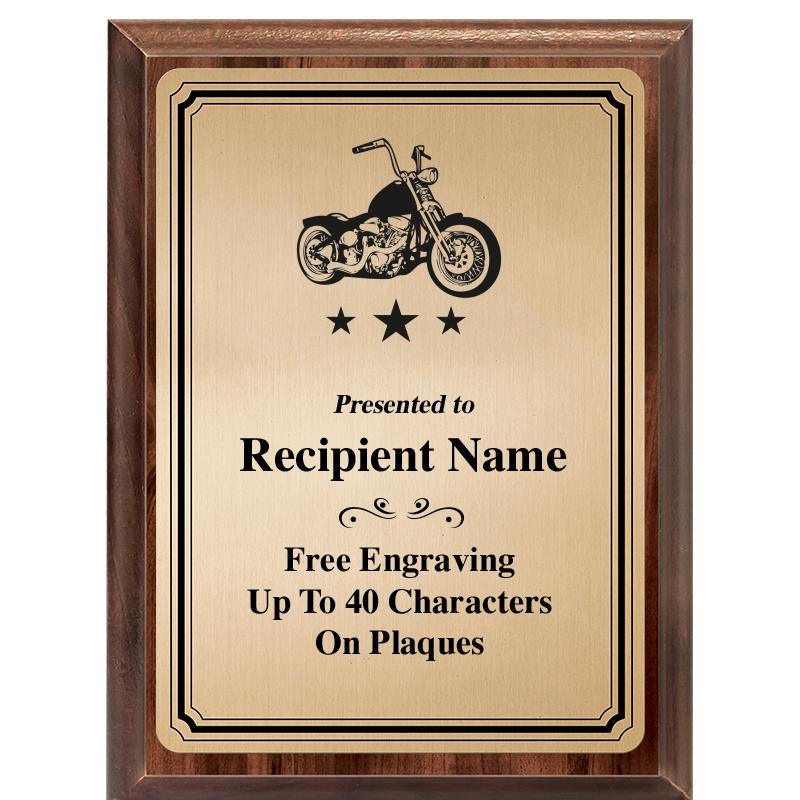 6X8 GOLD TRIO PLT WOOD PLQ