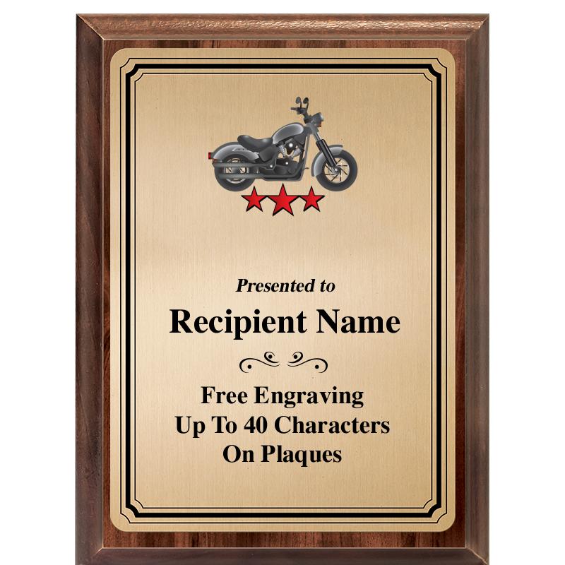 6X8 GOLD TRIO PLT WOOD PLQ