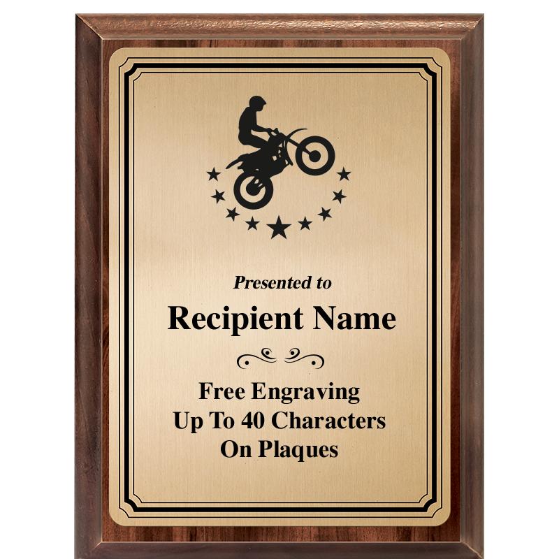 6X8 GOLD TRIO PLT WOOD PLQ