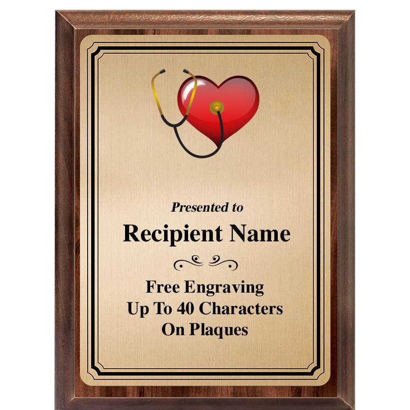 6X8 GOLD TRIO PLT WOOD PLQ