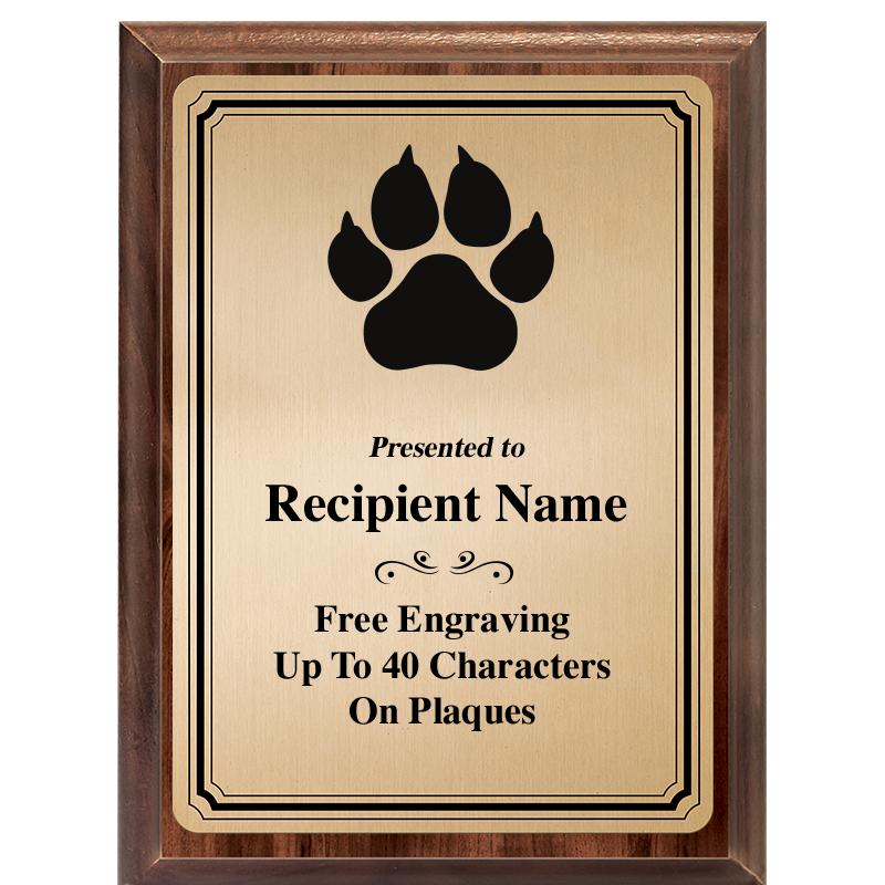 6X8 GOLD TRIO PLT WOOD PLQ