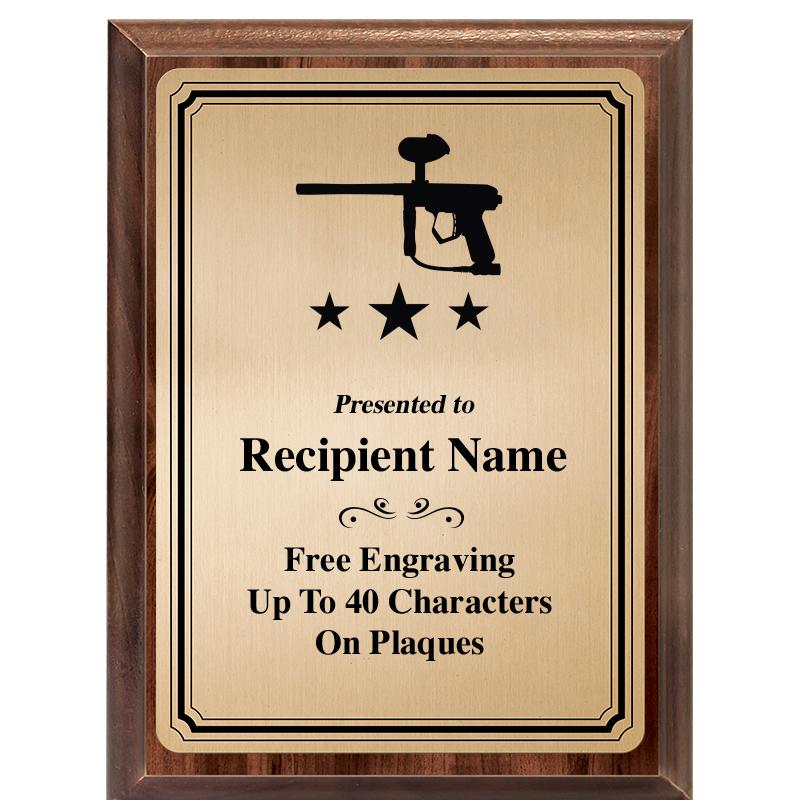 6X8 GOLD TRIO PLT WOOD PLQ