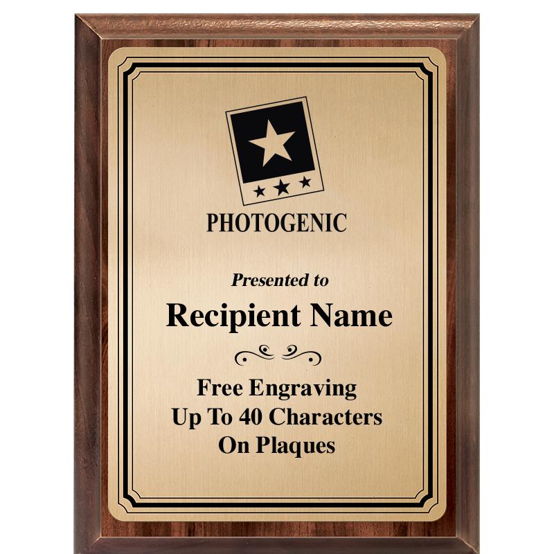 6X8 GOLD TRIO PLT WOOD PLQ