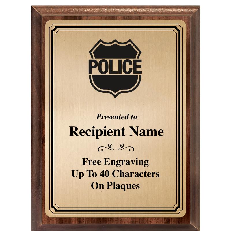 6X8 GOLD TRIO PLT WOOD PLQ