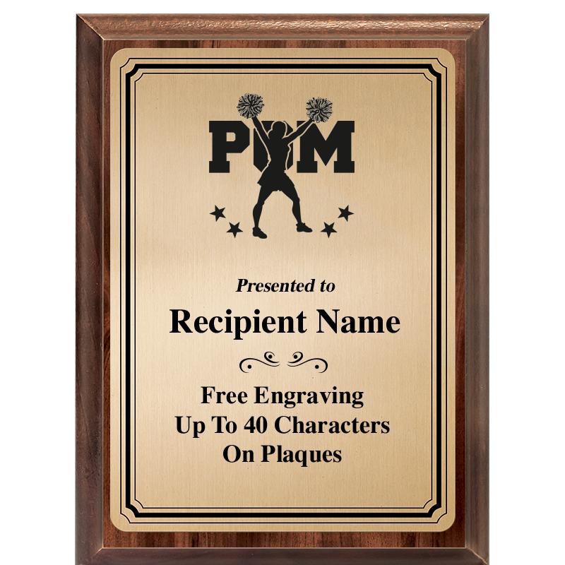 6X8 GOLD TRIO PLT WOOD PLQ