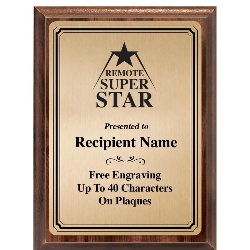 6X8 GOLD TRIO PLT WOOD PLQ