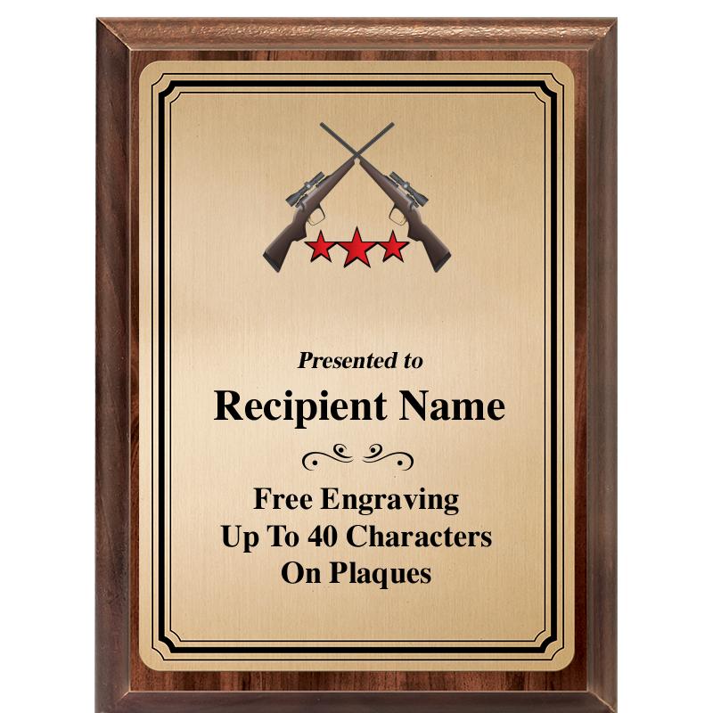 6X8 GOLD TRIO PLT WOOD PLQ