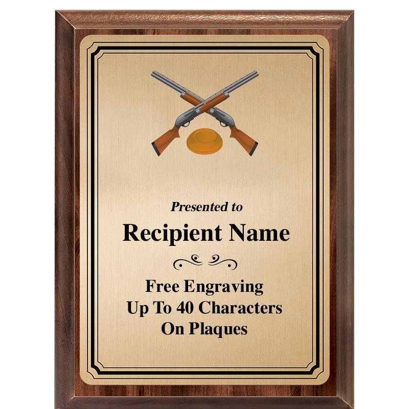 6X8 GOLD TRIO PLT WOOD PLQ