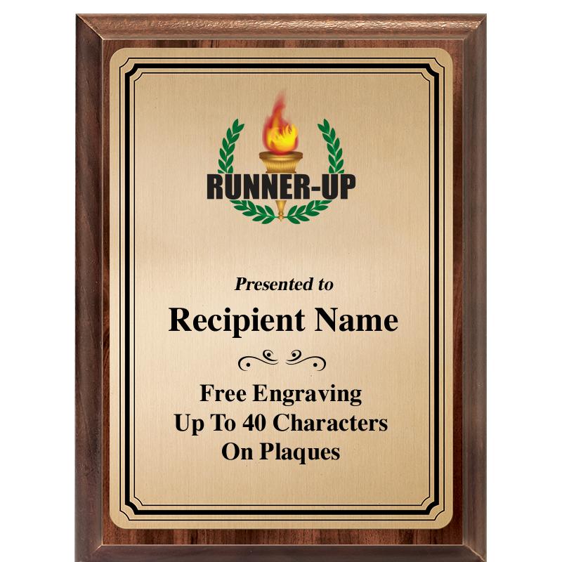 6X8 GOLD TRIO PLT WOOD PLQ