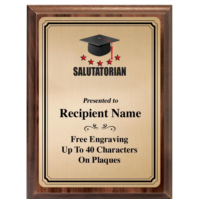 6X8 GOLD TRIO PLT WOOD PLQ