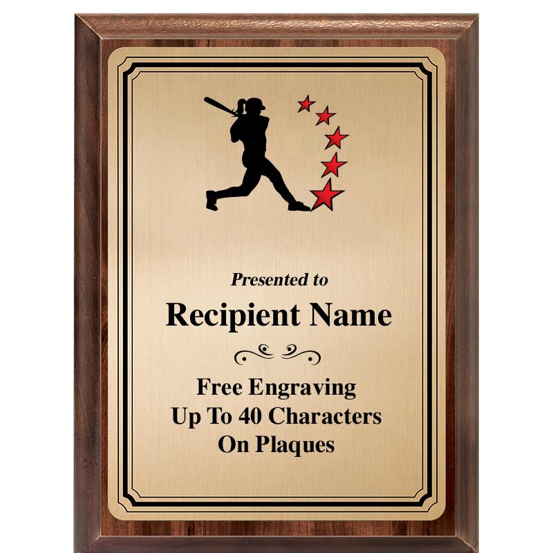 6X8 GOLD TRIO PLT WOOD PLQ