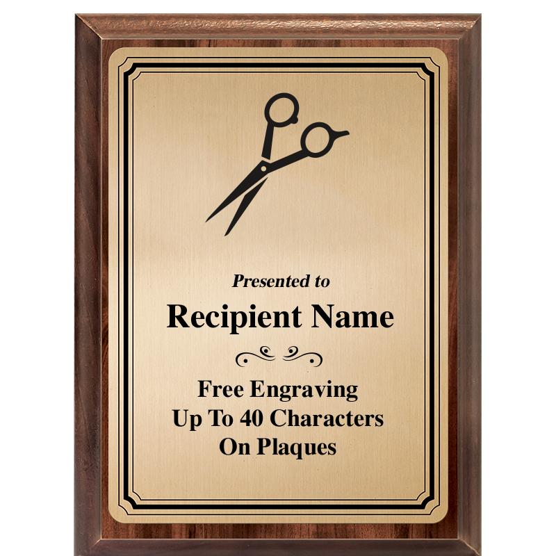 6X8 GOLD TRIO PLT WOOD PLQ