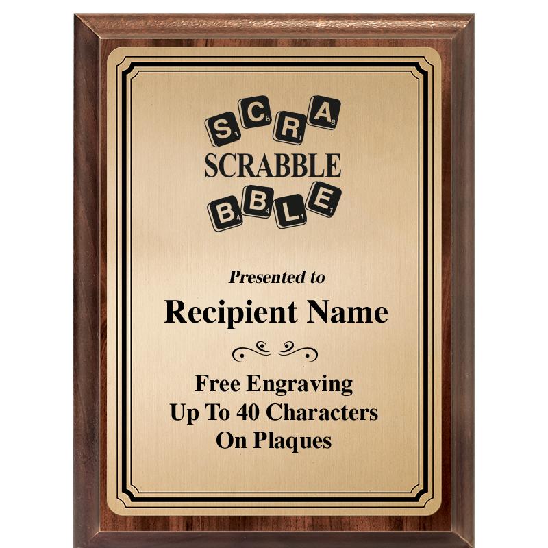 6X8 GOLD TRIO PLT WOOD PLQ