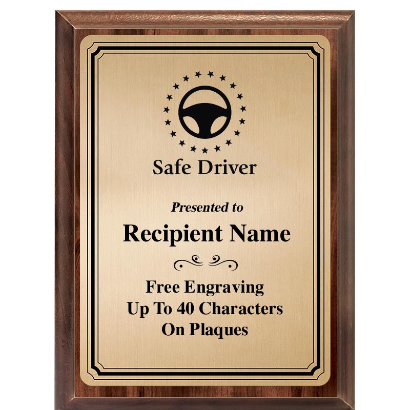 6X8 GOLD TRIO PLT WOOD PLQ