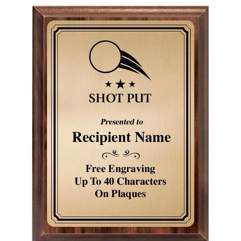 6X8 GOLD TRIO PLT WOOD PLQ