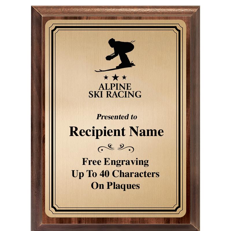 6X8 GOLD TRIO PLT WOOD PLQ