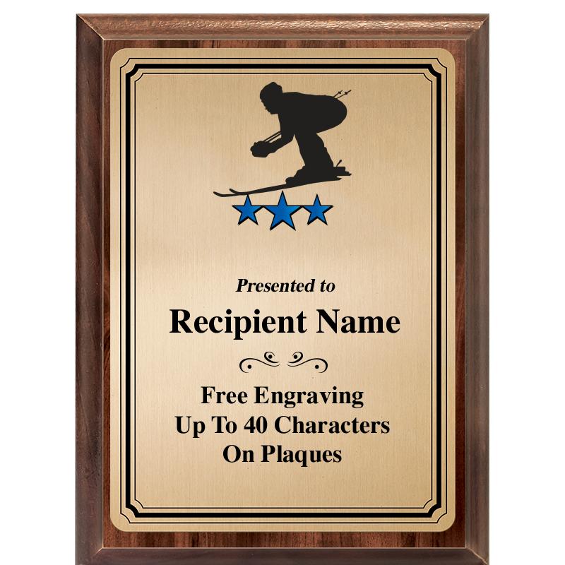 6X8 GOLD TRIO PLT WOOD PLQ