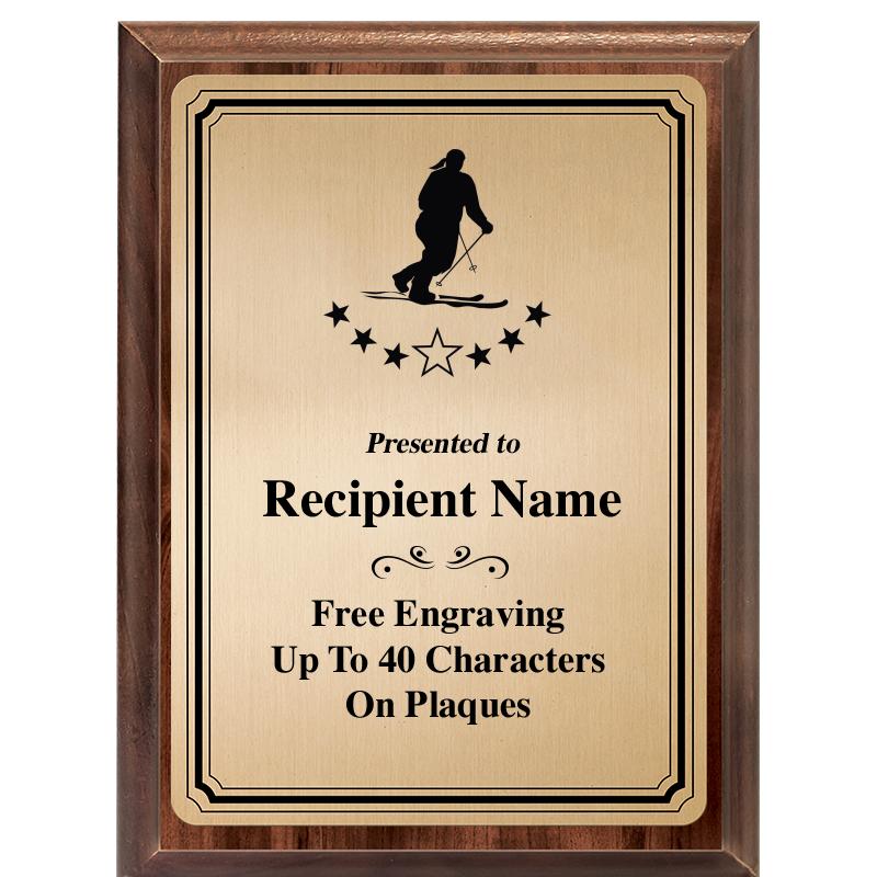 6X8 GOLD TRIO PLT WOOD PLQ