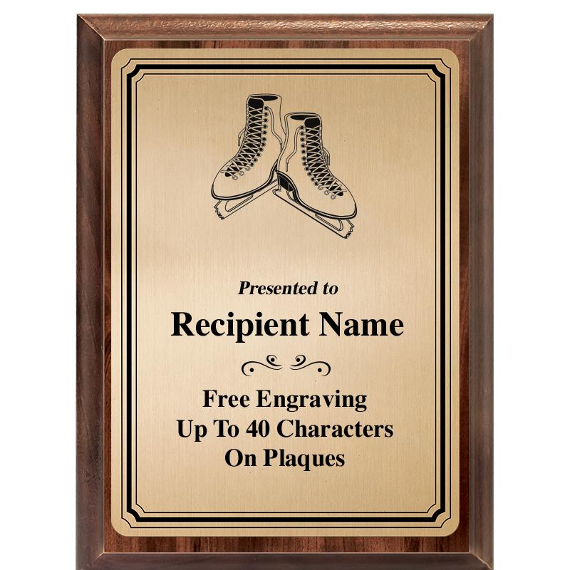 6X8 GOLD TRIO PLT WOOD PLQ