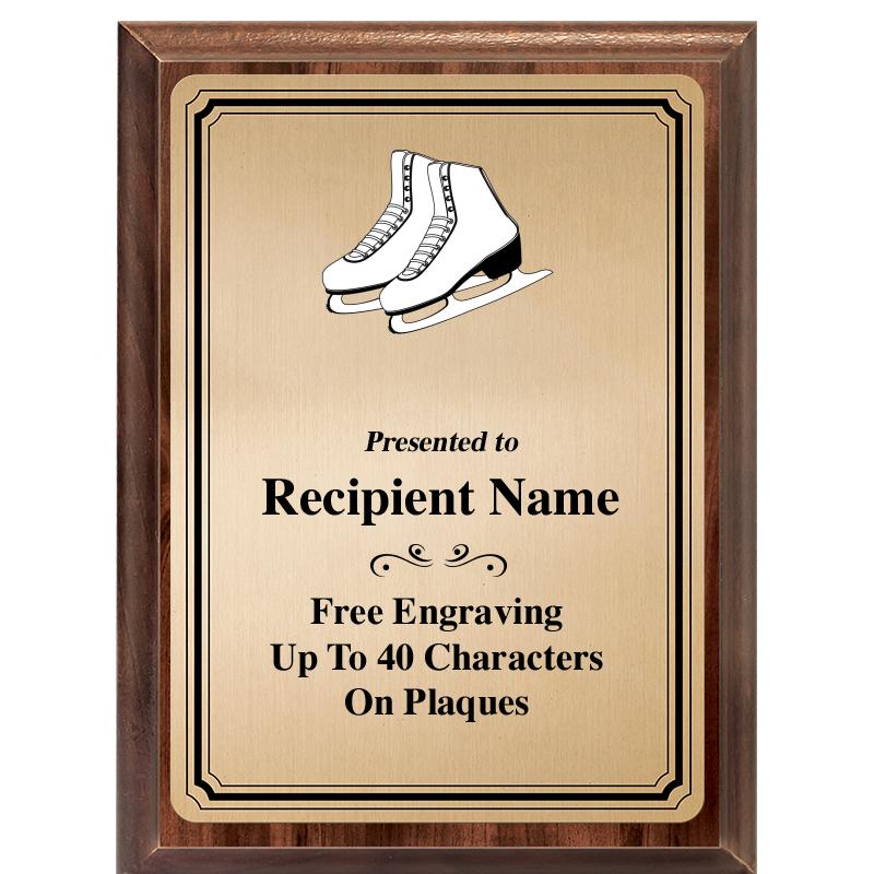 6X8 GOLD TRIO PLT WOOD PLQ