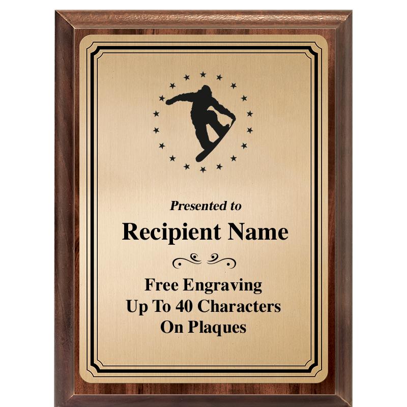 6X8 GOLD TRIO PLT WOOD PLQ