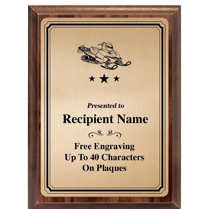 6X8 GOLD TRIO PLT WOOD PLQ