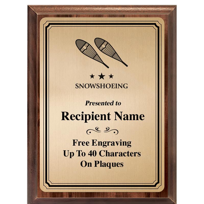 6X8 GOLD TRIO PLT WOOD PLQ