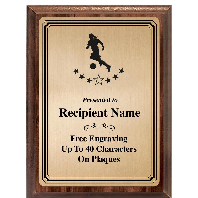 6X8 GOLD TRIO PLT WOOD PLQ