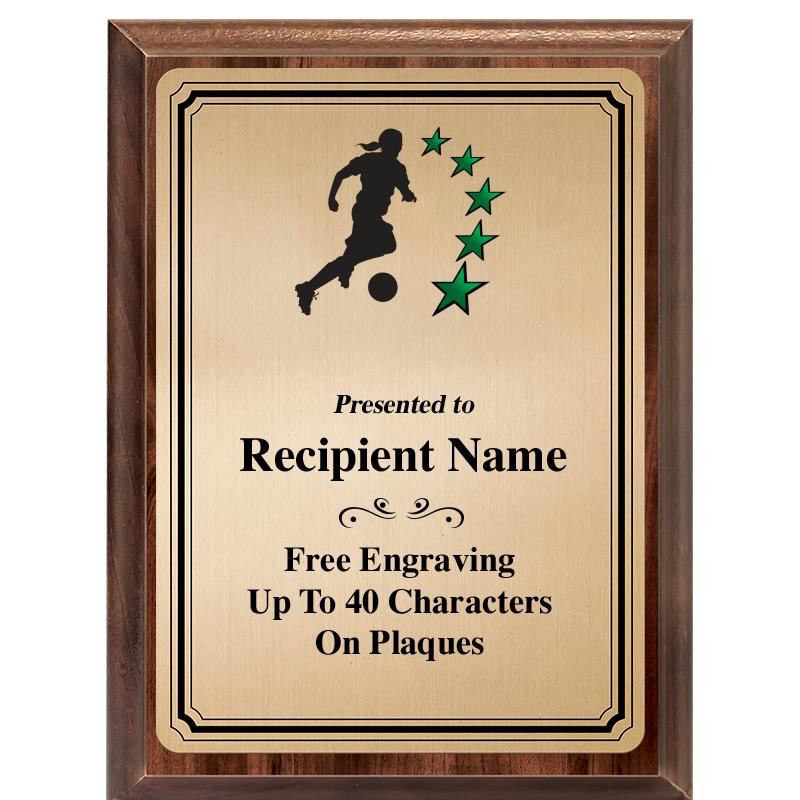 6X8 GOLD TRIO PLT WOOD PLQ