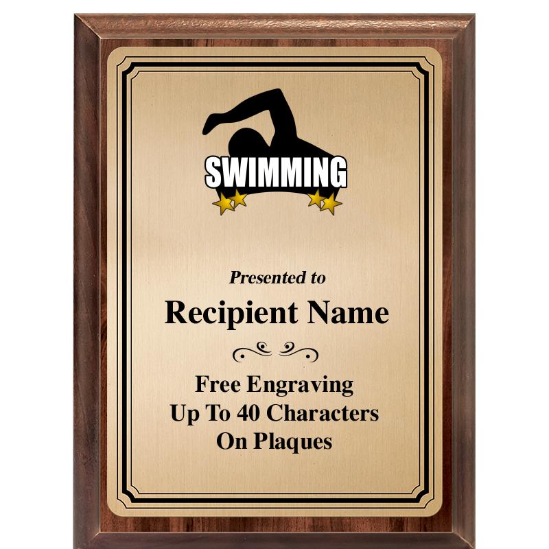 6X8 GOLD TRIO PLT WOOD PLQ