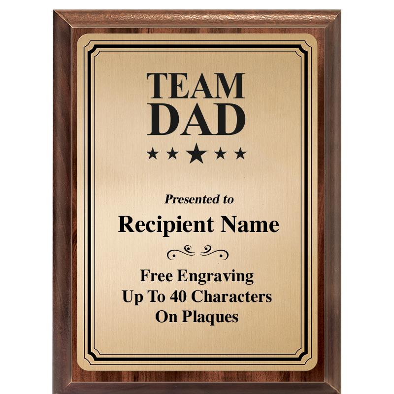 6X8 GOLD TRIO PLT WOOD PLQ